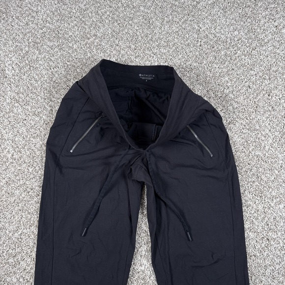 Athleta Pants Womens 6 Black Trekkie Mid Rise Legacy Jogger  Ripstop - Picture 8 of 14